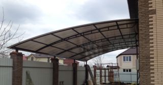 Навесы из поликарбоната к дому Чебоксары, цена от 3705 руб.
